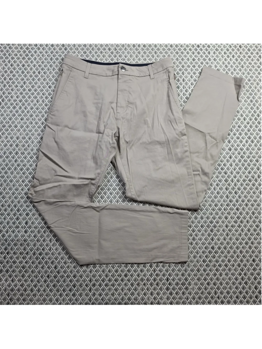 Birddogs Mens 30x32 Khaki Stretch Performance Golf Pants Slim Fit Chino
